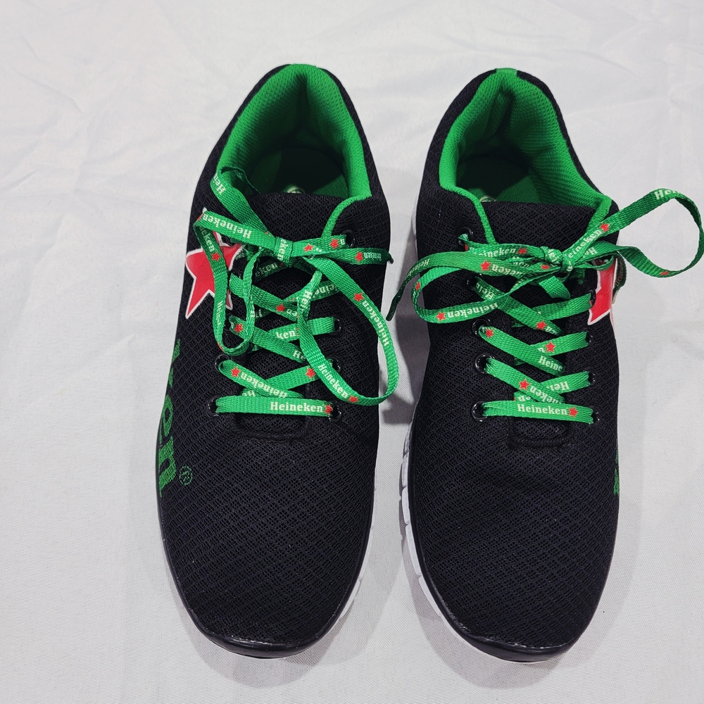 Official Heineken Promotional Mesh Sneakers Black Green Men’s US 9 EU 42 - Picture 3 of 10